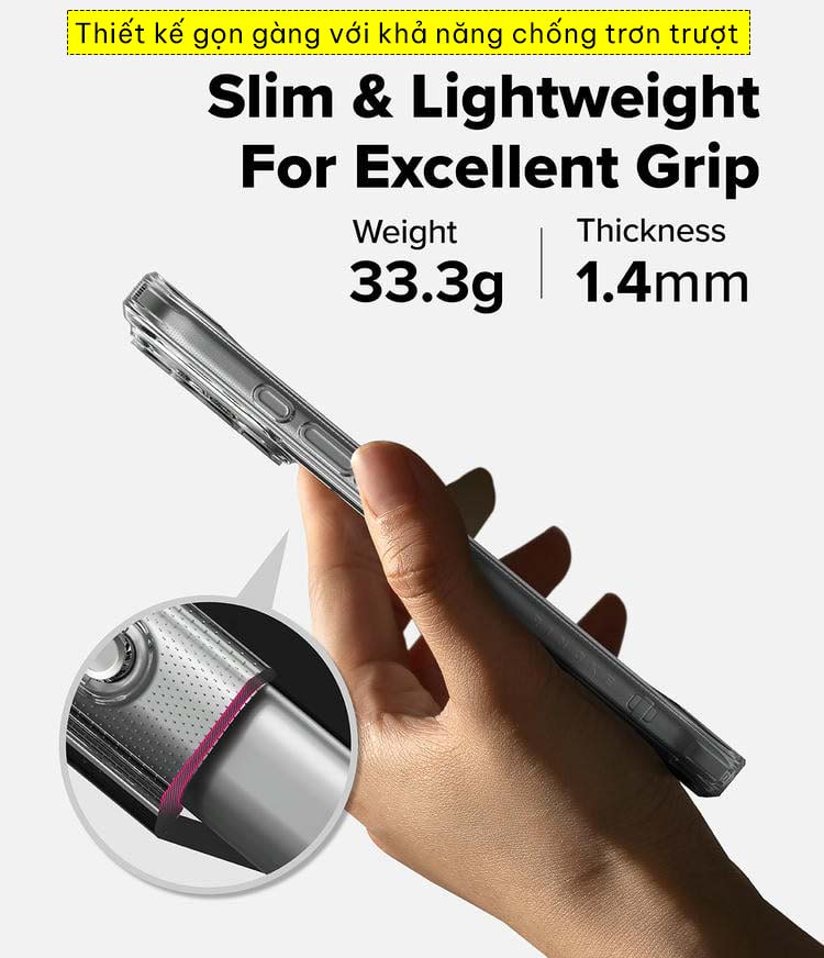Ốp lưng iPhone 17 Pro Max Ringke Fusion trong suốt chống sốc 4
